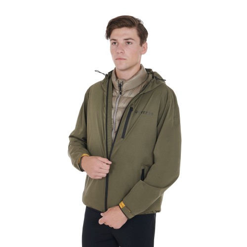 MĘSKA KURTKA PRZECIWDESZCZOWA Z TKANINY TECHNICZNEJ
