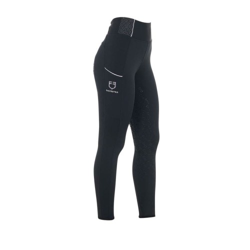 Legginsy damskie slim fit z kryształkami