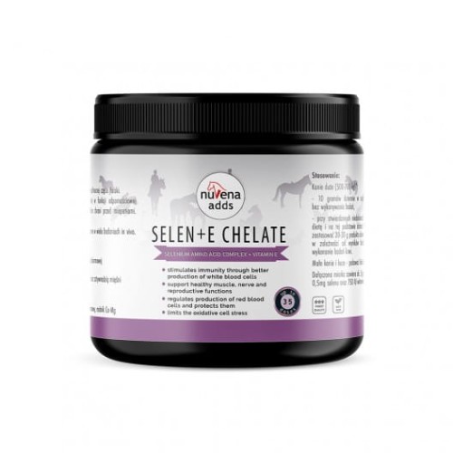 NuVena - Selen + E Chelate 350g - chelat selenu z witaminą E dla koni
