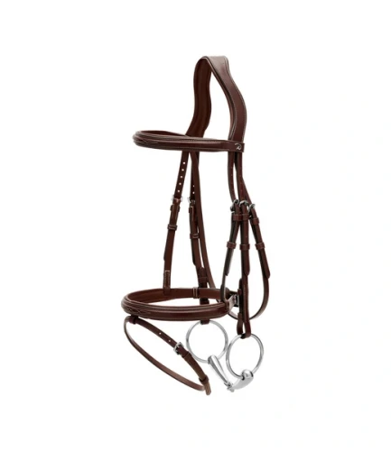 Dy’on Flash Noseband Bridle US – eleganckie ogłowie z nachrapnikiem kombinowanym