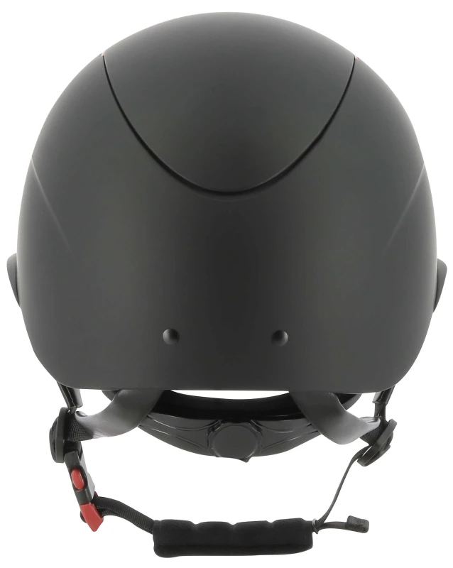 wentylowany kask jeździecki oddychająca wyściółka wyjmowana i pralna wkładka regulacja pokrętłem 4-punktowe zapięcie