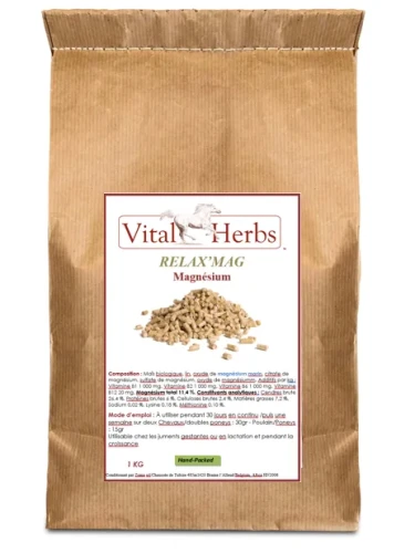 Vital Herbs Relax’Mag – magnez dla koni nerwowych i w treningu 1 kg